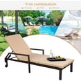 thumbnail image 4 of YODOLLA Cushioned PE Rattan Patio Lounge Chair - Brown, 4 of 5