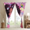 thumbnail image 4 of American African Curtains Cute Black Curtains & Drapes Cartoon Butterfly 30%-50% Blackout Curtains Girly Pink Living Room Curtains, Cartoon Style Window Treatments Room Decoration, 4 of 6