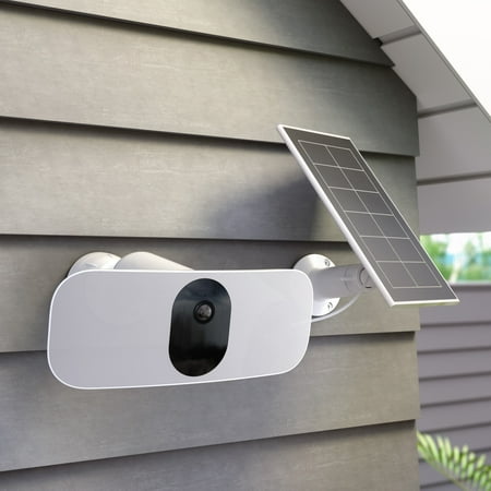 Arlo - Mounted Solar Panel Charger for Pro 5S 2K, Pro 4, Pro 3, Floodlight, Ultra 2, and Ultra Cameras - White