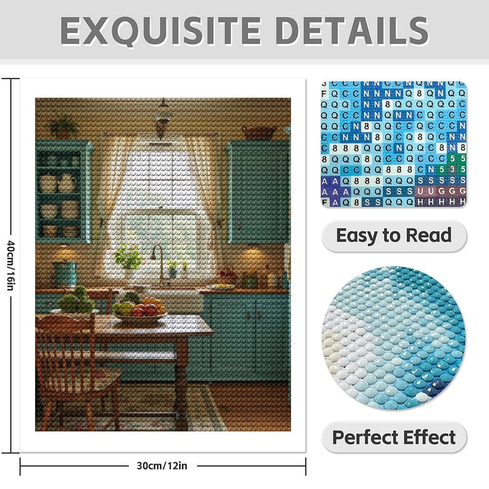 Diamond Art Kits for Adults - 5d Cozy Farmhouse Kitchen Decor Diamond Painting for Adults, Diamond Art for Adults Beginners, Diamond Painting Kits for Adults for Home Wall Decor