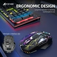 thumbnail image 4 of Wireless Gaming Keyboard and Mouse Combo,RGB LED Backlit,Rechargeable 3800mAh,Full Size Mechanical Feel,USB/Type C Dual Receiver,Silent Mouse,Mouse Pad for Mac,Laptop,Desktop,PS4,PS5,Xbox, 4 of 10