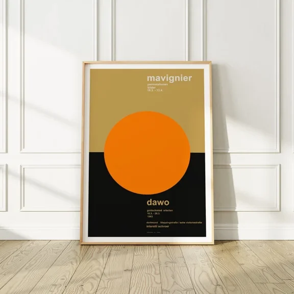 Kna Prints - Almir Mavignier 1963 Vibrant Exhibition Poster, Matte Paper For Home Decor, Living Room, Bedroom, Office, UNFRAMED-8x12