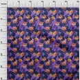 thumbnail image 3 of oneOone Georgette Viscose Medium Purple Fabric Tropical Quilting Supplies Print Sewing Fabric By The Yard 42 Inch Wide, 3 of 4