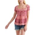 thumbnail image 1 of Blusa con gradas Lucky Brand Rosa Grande Pull-over, 1 of 1