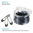 thumbnail image 3 of Uxcell 1 Inch Metal Sewing Pins Safety Pins with Box for Office Home Black 240 Pack, 3 of 4