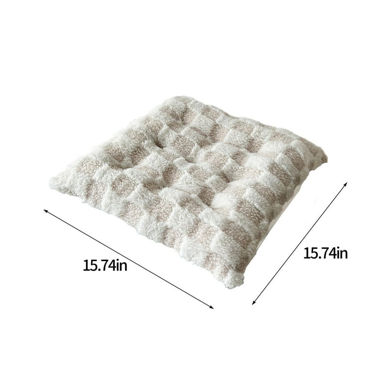 Tainini White Seat Cushions with Ties for Kitchen Office Tufted