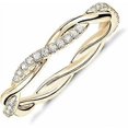 thumbnail image 1 of 14K Gold Plated Cubic Zirconia Twisted Rope Eternity Band for Women, 1 of 4
