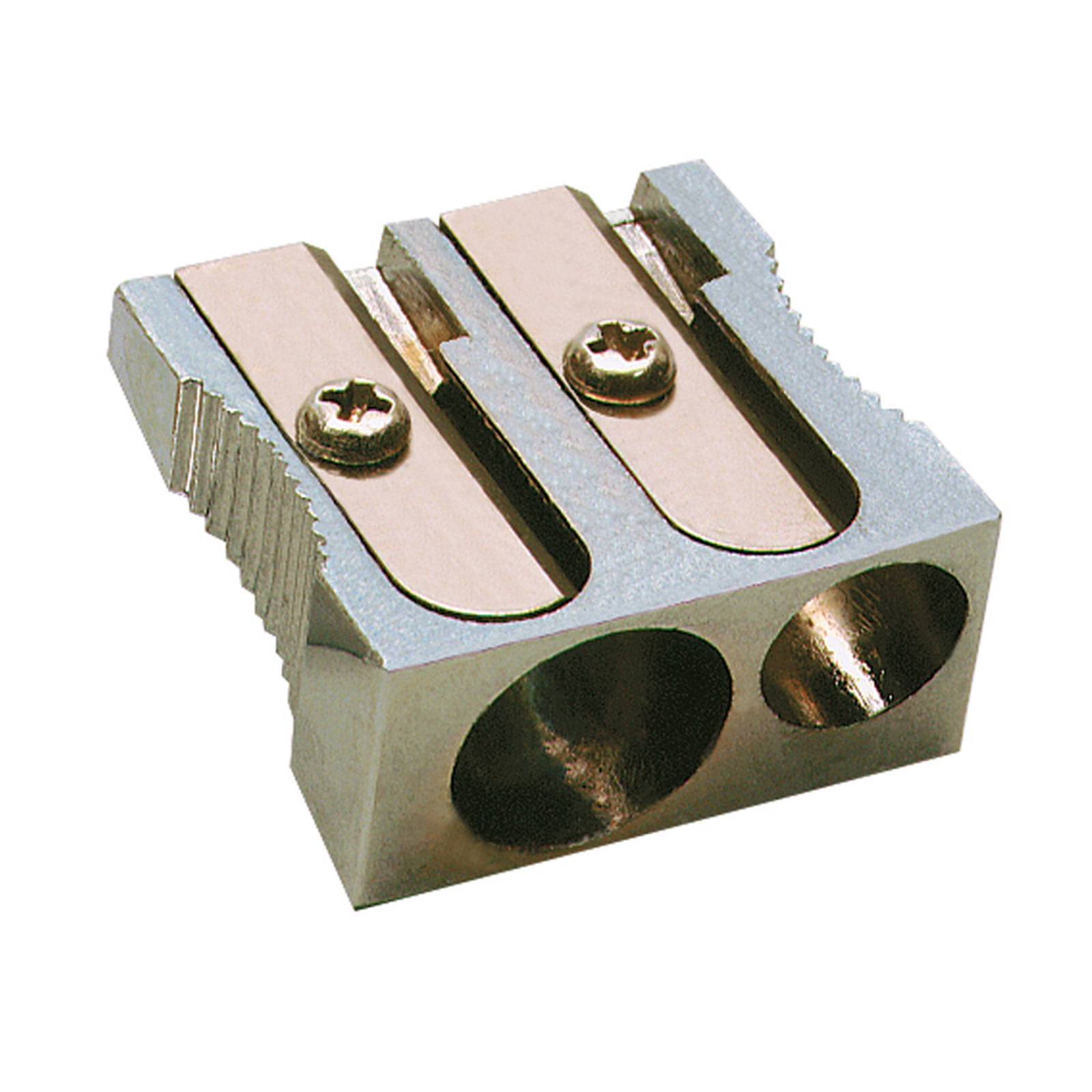 Charles Leonard Metal Pencil Sharpener, Two Hole, Pack of 12