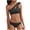 Black, variant on Swimsuits for Women Two Piece Womens Women Sexy Solid With Chest Pad Without Underwire Bikini Two-shoulder Split Swimsuit