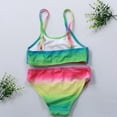 thumbnail image 4 of SILVERCELL Girl's Bikini Swimsuits Ruffle Flounce Two Piece Beach Swimwear Tankini Set 5-16 Years, 4 of 5