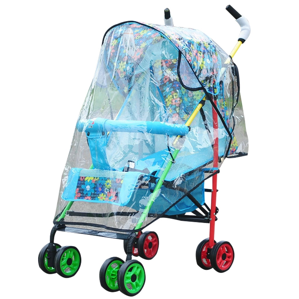 Fit Most Strollers Baby Stroller Waterproof Rain /& Wind Shield 2 Pack Universal Pushchairs Transparent Weather Shield Dust Cover with Window