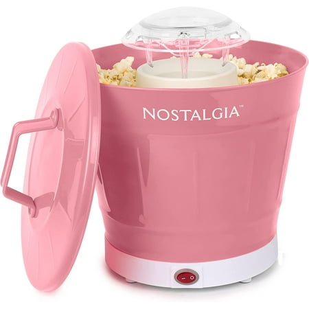 

luxury Nostalgia Hot-Air Electric Popcorn Maker 12 Cups Healthy Oil Free Popcorn with Measuring Scoop Retro Aqua