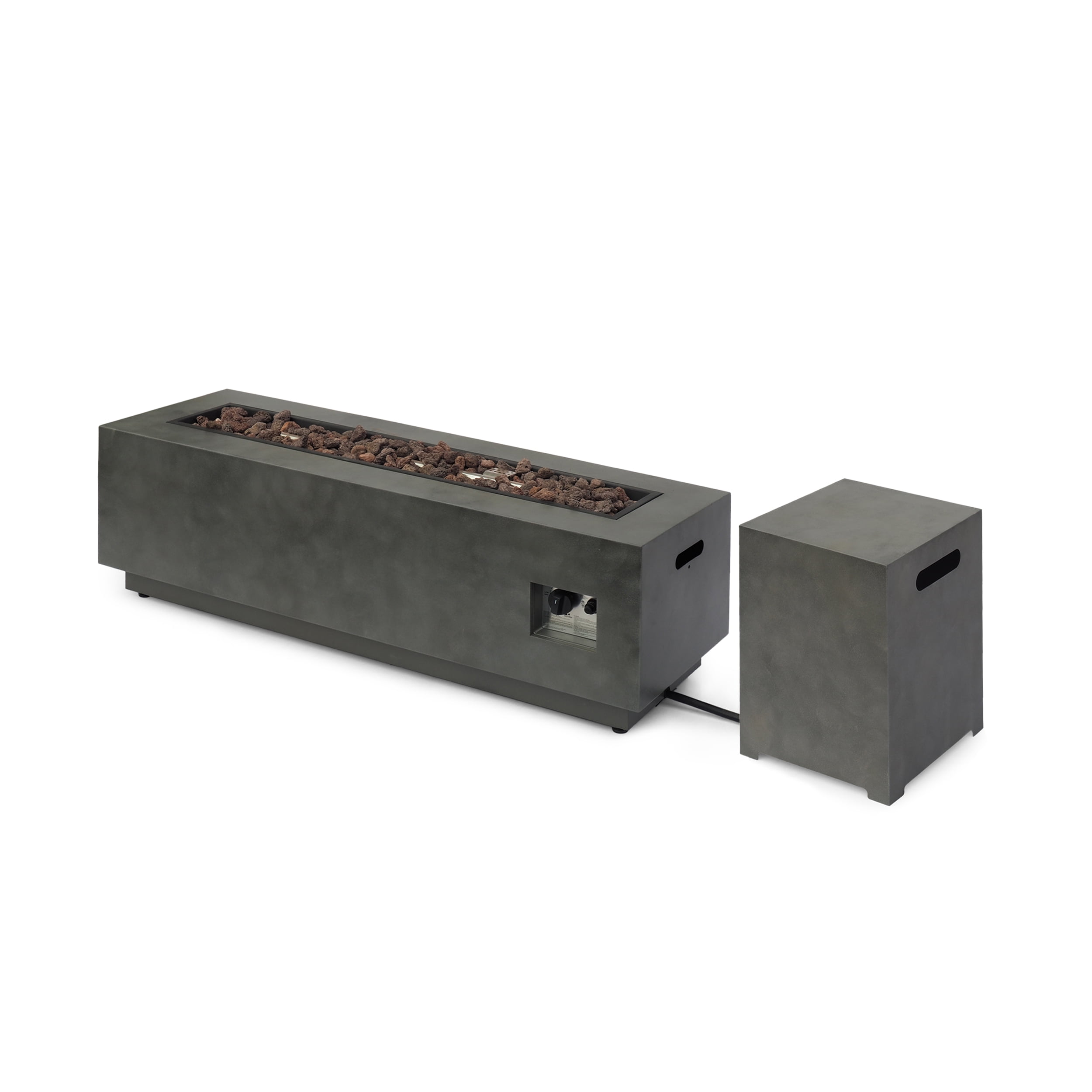 Jefferson Outdoor Rectangular Fire Pit, Halsted Fire Pit