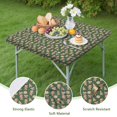 thumbnail image 4 of Green Christmas Gingerbread and Tree Pattern Square Fitted Tablecloth with Elastic Edge,Square Table Cover,Washable Elastic Table Cover for Home Kitchen Party Decor 34"x34", 4 of 6