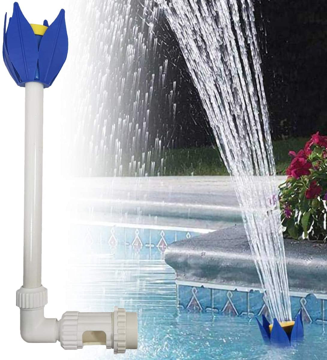 Pool Fountain Jet Adjustable Waterfall Pool Fountain Spray Lotus Shape ...