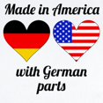 thumbnail image 2 of CafePress - Made In America With German Parts Body Suit - Baby Light Bodysuit, Size Newborn - 24 Months, 2 of 4