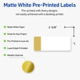 thumbnail image 3 of Avery Labels, 1" x 2-5/8", Dipped Gold Edge, Matte White, 160ct, 3 of 10