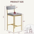 thumbnail image 3 of Ataucjin Dining Table Set For 2 Bar Table And Chairs Set With Storage Shelves Wine Rack 2 Upholstered Cushion Bar Stools 3 Piece Counter Height Pub Table Set For Small Space Apartment Kitchen, 3 of 9