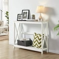 thumbnail image 6 of Wood Entryway Table, Console Table for Entryway, 2-Tier Sofa Table Accent Table w/Storage Shelf for Living Room, Hall, Foyer, White, 6 of 17
