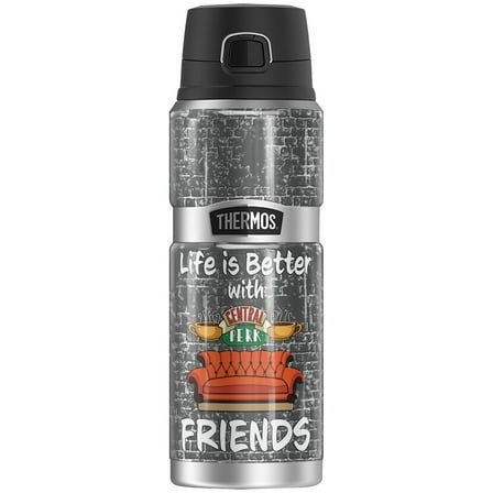 Friends Life Is Better With Friends THERMOS STAINLESS KING Stainless Steel Drink Bottle, Vacuum insulated & Double Wall, 24oz