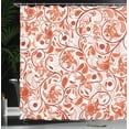 thumbnail image 3 of Ambesonne Vintage Shower Curtain, Leaves with Eastern Design, 69"Wx84"L, Burnt Orange, 3 of 4