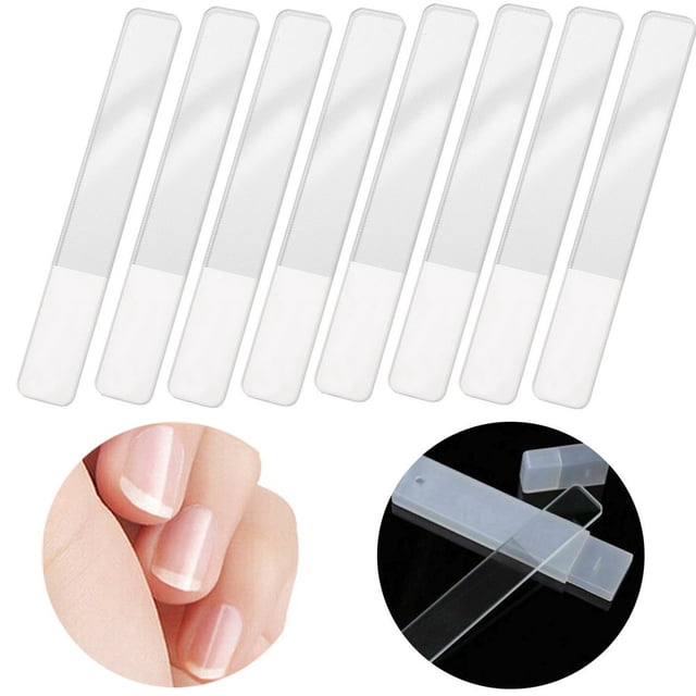 Lima de uñas Juego de limas de cristal para pies Lima de uñas de cristal y pulidores Manicura Pedicu