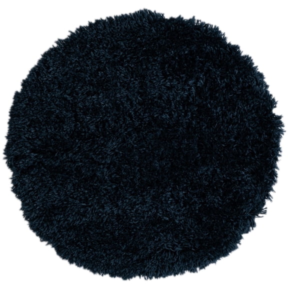 Unique Loom Marilyn Monroe Opulence Shag Collection Area Rug - (3' 3" Round Aegean Blue)