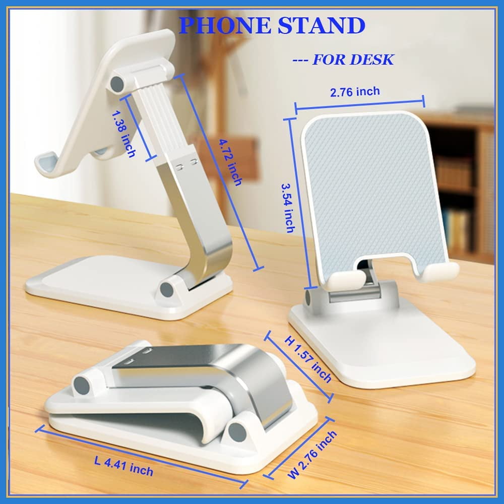 Adjustable Cell Phone Stand, TSV Phone Stand for Desk, Heavy Duty Phone  Holder Cradle, Multi-Purpose Desktop Phone Stand Fit for iPhone, All