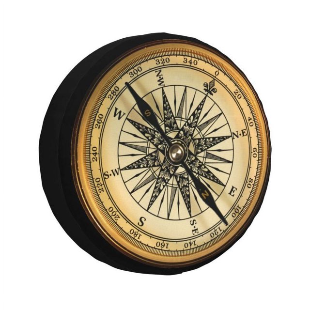 Custom Compass Rose And World Map Spare Tire Cover for RV SUV 4WD 4x4 l Adventure Car Wheel Protector Covers
