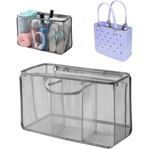 Oudizz Felt Insert Bag Organizer Bag In Bag For Handbag Purse Organizer, Grey, Small