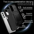 thumbnail image 4 of SaniMore for Samsung Galaxy A54 5G Stand Case, Slide Camera Cover 360 Degree Rotating Kickstand Magnetic Car Mount Hybird Tri-layer Rugged Shell Military-grade Shockproof Anti-drop Cover, Black, 4 of 10