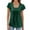 Green, variant on Sevevn Women's Solid Color Square Collar Ruffled T-shirt Tops Short Sleeve Blouse Holiday Gift Finder Green S