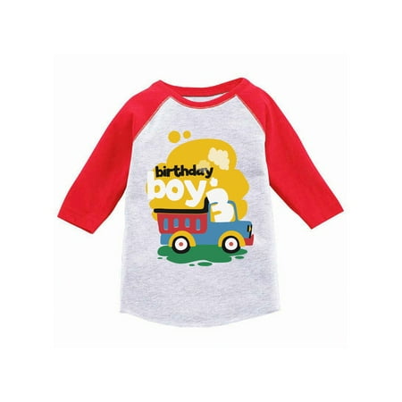 Awkward Styles Toy Truck Birthday Boy Toddler Raglan 3rd Birthday Jersey Shirt Boys Birthday Party Outfit Third Birthday Gifts for 3 Year Old Boy Birthday Shirt for Toddler Boy Truck Themed (Best Gifts For 16 Year Old Girl)