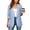 Blue, variant on Womens Vertical Striped Notched Lapel Blazer Roll Up Three Quarter Sleeve Open Front Casual Relaxed Fit Jacket Pink XXL
