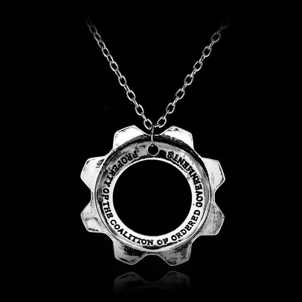 Cine y televisión Gears of War ingraraggi logo gear collar retro gear colgante en stock