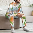 thumbnail image 7 of Naloa Gnome and Surfing Men’s Pajamas Set - Long Sleeve Button Down Sleep Shirt and Pajama Bottoms Sleepwear Set-X-Large, 7 of 7