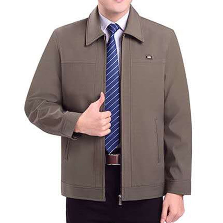 men's winter jacket for formal dress Yiliang Mens Business Coat Zip Up Warm Heated Thermal Season,Gray,2XL LISTEDmayTWO2026 Black Tie Dresses & Sleeve Length:32 Fit Regular fit