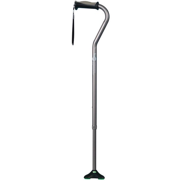 Hugo QuadPod Offset Cane with Ultra Stable Cane Tip, Smoke Walmart