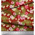 thumbnail image 2 of Soimoi Rayon Fabric Leaves & Floral Artistic Print Fabric by The Yard 42 Inch Wide, 2 of 3