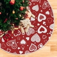 thumbnail image 5 of FMSHPON Valentine's Day Beautiful LoveClover Xmas Christmas Tree Skirt Stand Mat for Holiday Party Decoration Indoor Outdoor 48 inches, 5 of 6
