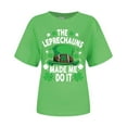 thumbnail image 4 of TSADFHJI Hauts Élégants pour Femmes Noël Mode Imprimée Décontractée Col Rond Manches Courtes T-Shirt Haut L Vert, 4 of 4