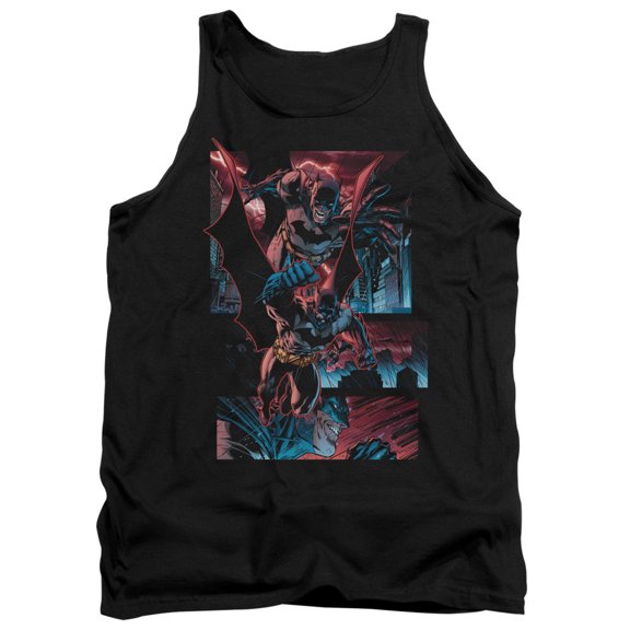 Batman Dark Knight Panels Adult Tank Top Black