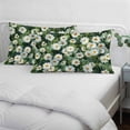 thumbnail image 4 of Spring Daisy Pillow Covers King, Country Flowers Green Leaves Rustic Botanical Soft Brushed Microfiber Breathable Throw Pillow Covers, Pillowcase with Zipper for Couch Sofa Bedroom 20"x36", 4 of 9