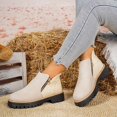 thumbnail image 7 of CSStudio Women Suede Croc Embossed Side Zipper Ankle Boots 4cm Platform Closed Toe Casual Short Booties Spring Fall Daily Wear, 7 of 7