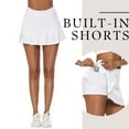 thumbnail image 3 of Ekouaer Tennis Skort for Women High Waisted Athletic Skirts Lightweight Golf Skort with Shorts Pocket Workout Pickleball Cheer Skirt, 3 of 6