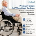 thumbnail image 2 of ProHeal 4" Wheelchair Seat Cushion Gel Infused Foam - 26"x18" - Orthopedic, Coccyx, Tailbone Support, 2 of 7