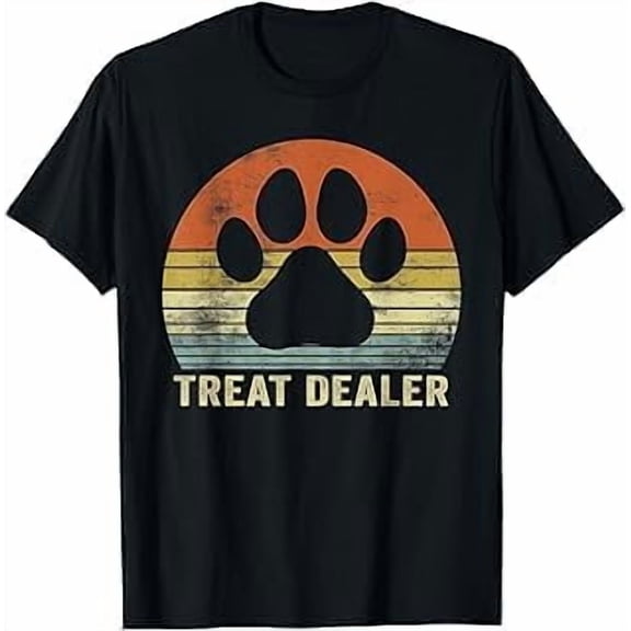 Greenink Funny Dog Treat Dealer Humor Dog Lover Men Women T-Shirt Unisex Sarcastic Graphic Shirt
