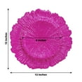 thumbnail image 3 of Efavormart 6 Pack Fuchsia Round Reef Acrylic Plastic Charger Plates, Dinner Charger Plates 13", 3 of 11