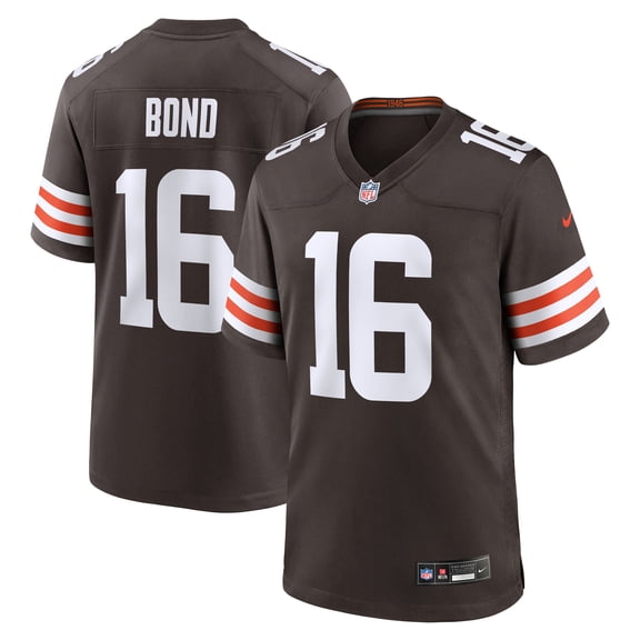 Men's Nike Isaiah Bond Brown Cleveland Browns Team Game Jersey