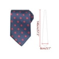 thumbnail image 2 of Corbatas de puntos INSPIRE CHIC para hombres, corbata de seda autoajustable de 3.1" de ancho para bodas, azul marino clásico, talla única, 2 of 4
